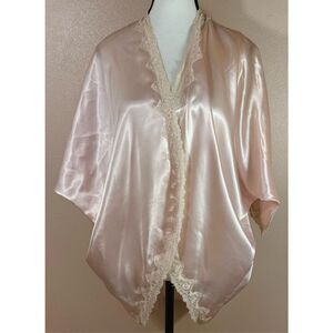 Vintage Victoria's Secret Gold Label Lace Trim Cami Robe/Kimono Women's One Size